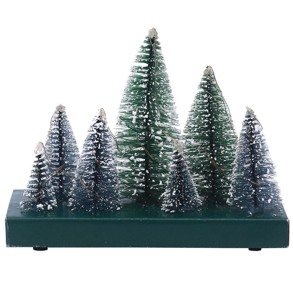 Small Christmas Tree Set Tabletop Christmas Trees with Colorful Lights