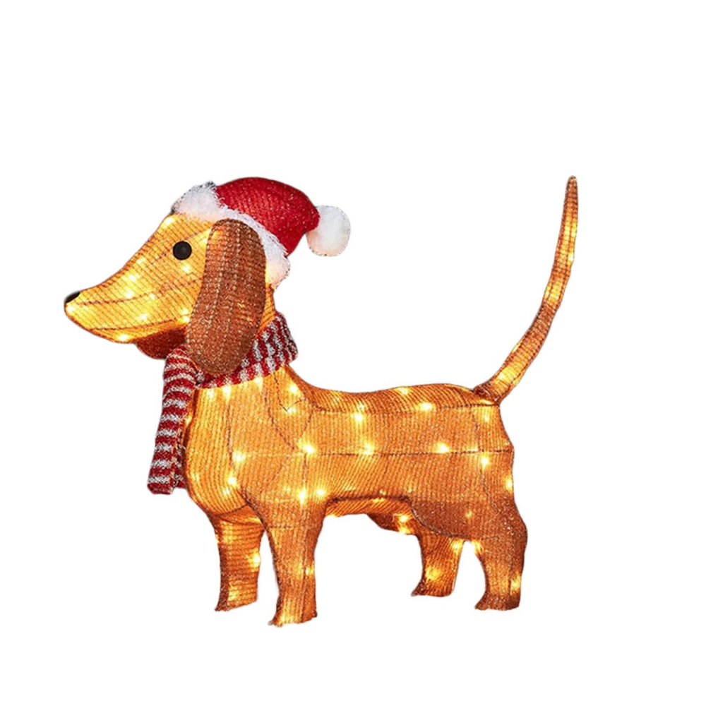 Christmas Dachshund, Cute Light-Up Decor Outdoor Ornament Party Favor