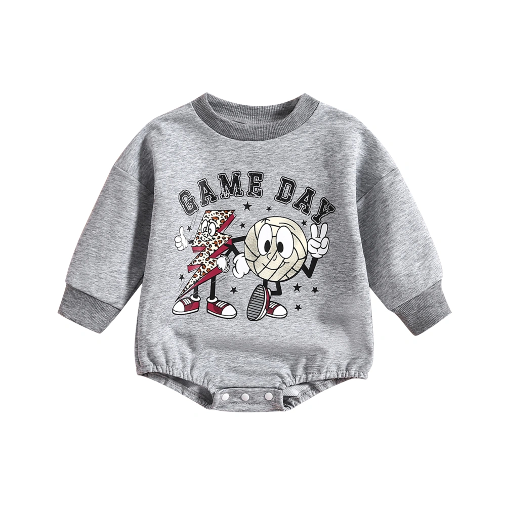 Baby Boys Girls Sweatshirts Rompers Letter Print Infant Jumpsuits