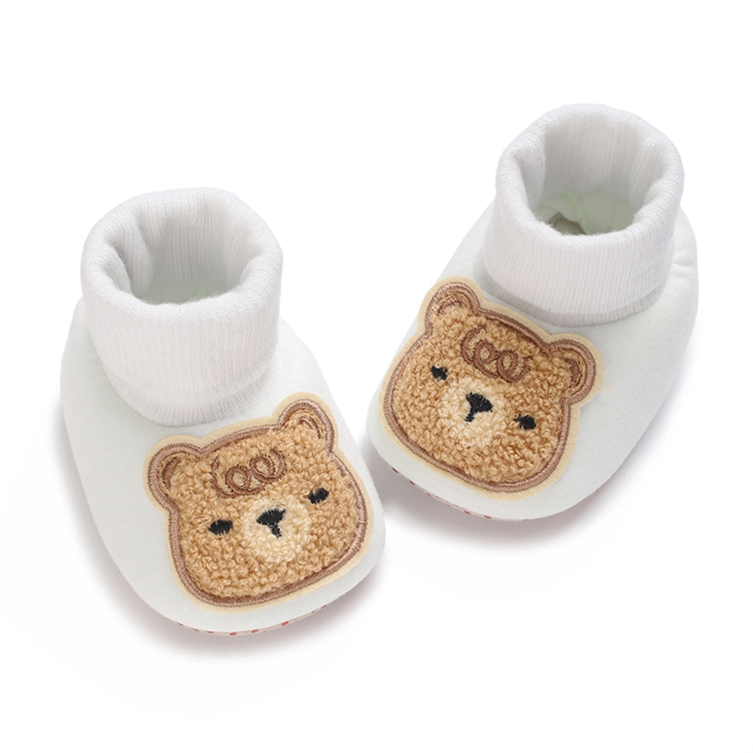 Baby Slippers Soft Anti-Slip Booties Bear Embroidery Infant Sock Shoes