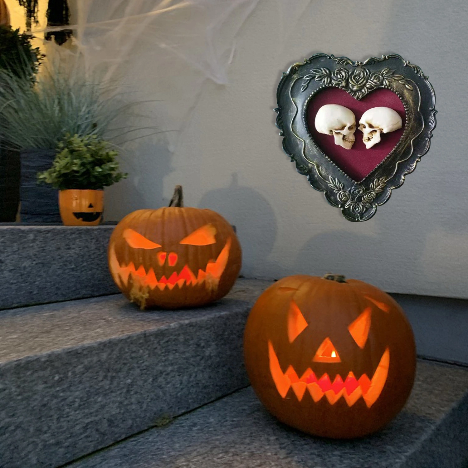 Skull Couple Love Halloween Ornament, Gifts for Her, Gifts for Him