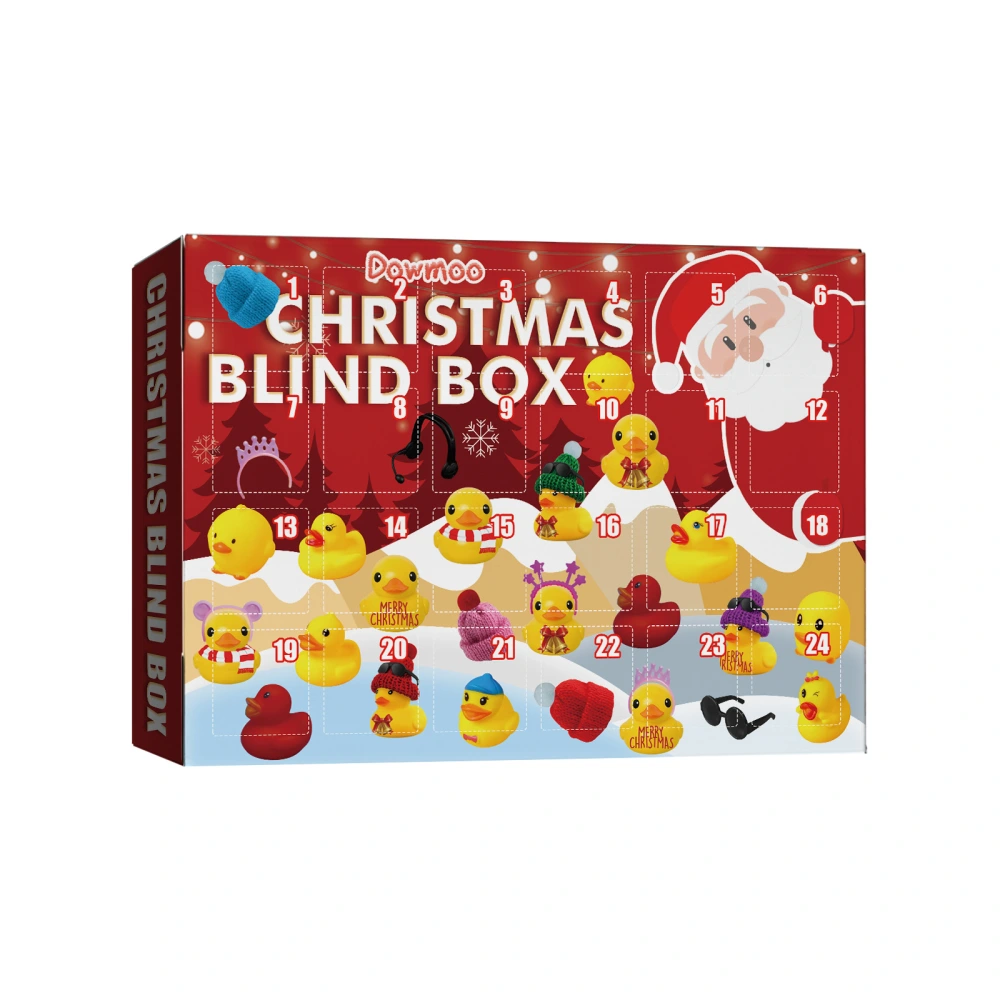 Christmas Yellow Duck Advent Calendar Box 24 Days Countdown Box