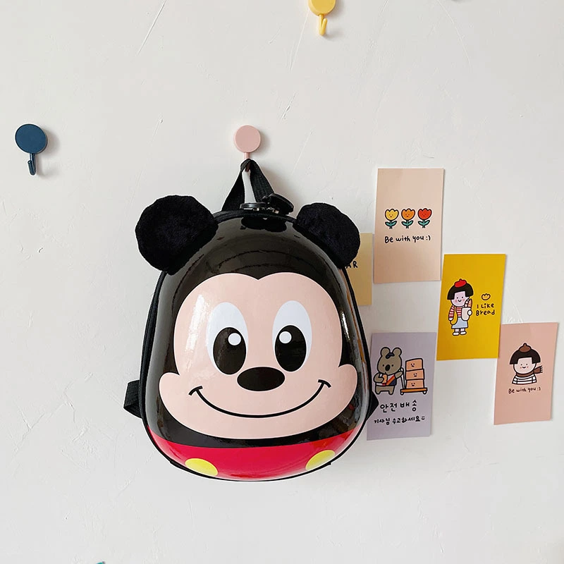 Girls Boys Backpack Cartoon Print Large Capacity Hard Shell Schoolbag