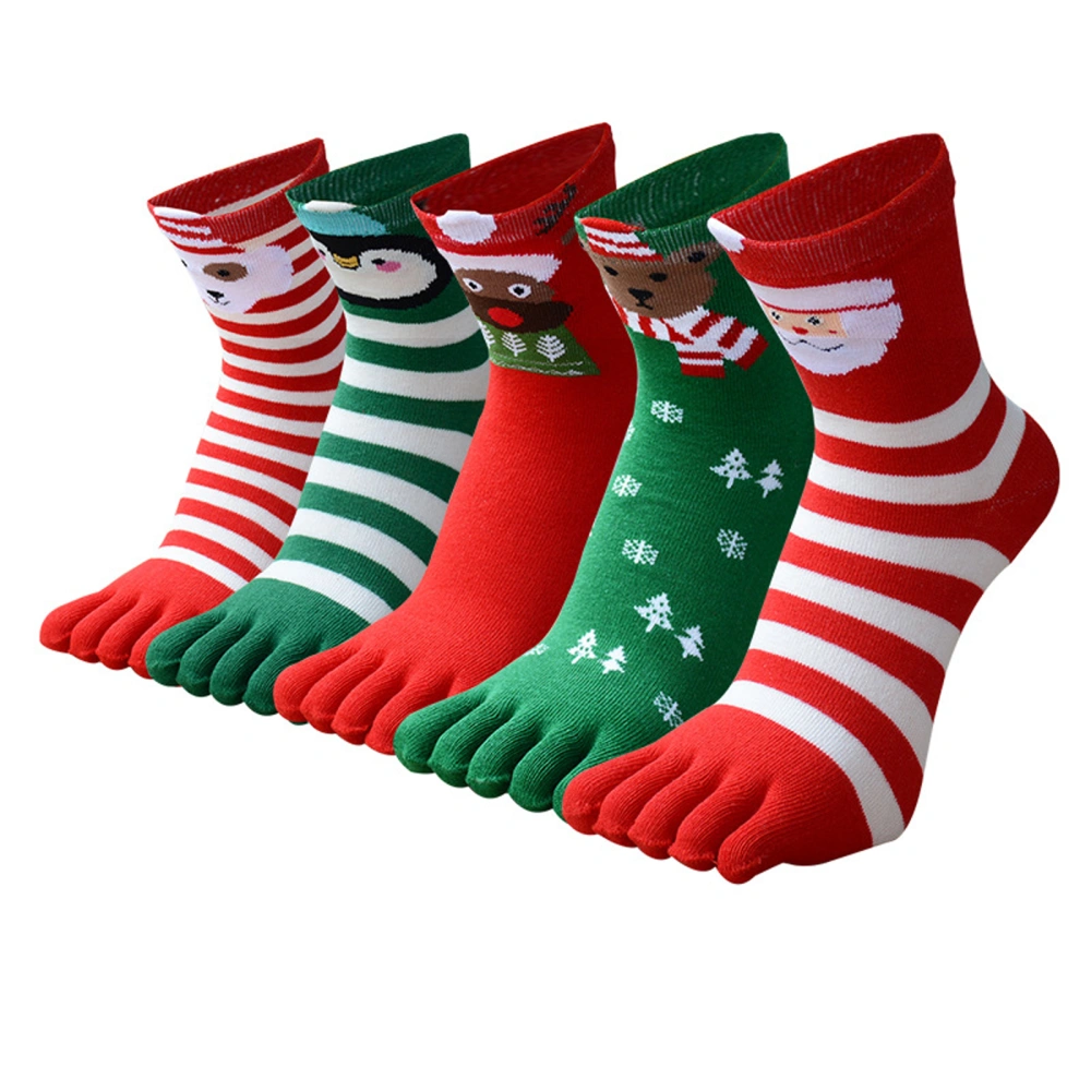 Adult Kids Christmas Socks Soft Breathable Cute Crew Toe Socks 