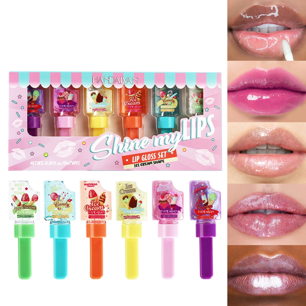 Color Changing Moisturizing Lip Oil, Ice Cream Non-Sticky Lip Gloss