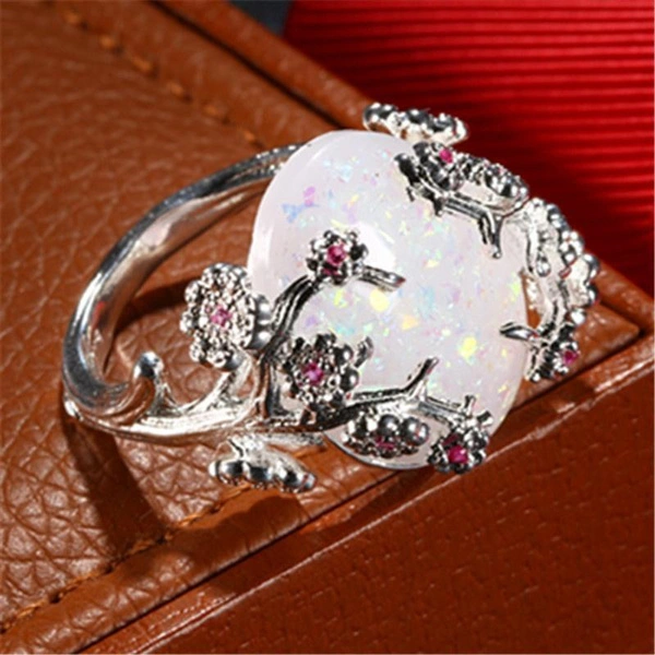 Exquisite Flower Rings for Women Bridal Engagement Wedding Anniversary Party Gifts