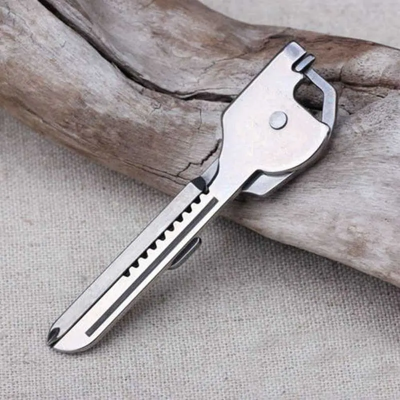 Ramidos 6 In1 Utili-Key Keychain Keyring Multi Tool Stainless EDC Screwdriver Opener