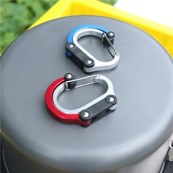 Outdoor Multi-functional ED Portable Keychain Mountaineering Buckle D-type Strong Rotating Hook