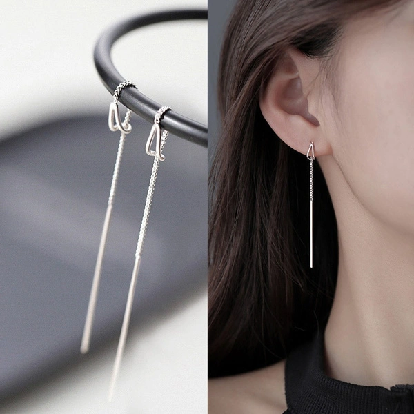 New Fashion Simple Chain Tassel Drop Earrings for Women Long Dangle Earring Piercing Line Accessories Thin Mini Trendy Ear Jewelry Gifts