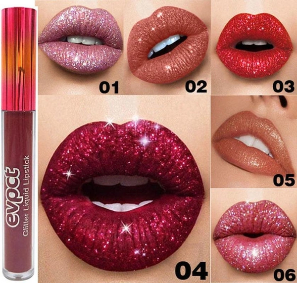 Matte to Glitter Liquid Lipstick Long Lasting Lips,Diamond Red Glitter Sparkly Glossy Waterproof Lipstick Metallic Shimmer Pink Lipgloss Lip Gloss