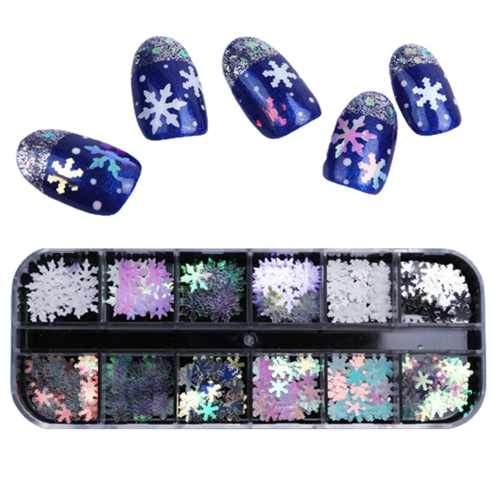 Snowflake Nail Art Sequin DIY Christmas Nail Art Manicure Charms Decor