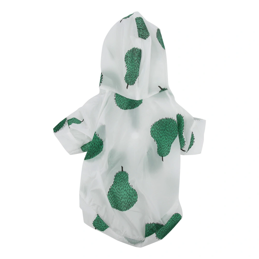 Pet Sun Protection Clothing Fruit Print Soft Comfortable Cute SunProof Clothing(Green Snow Pear S)