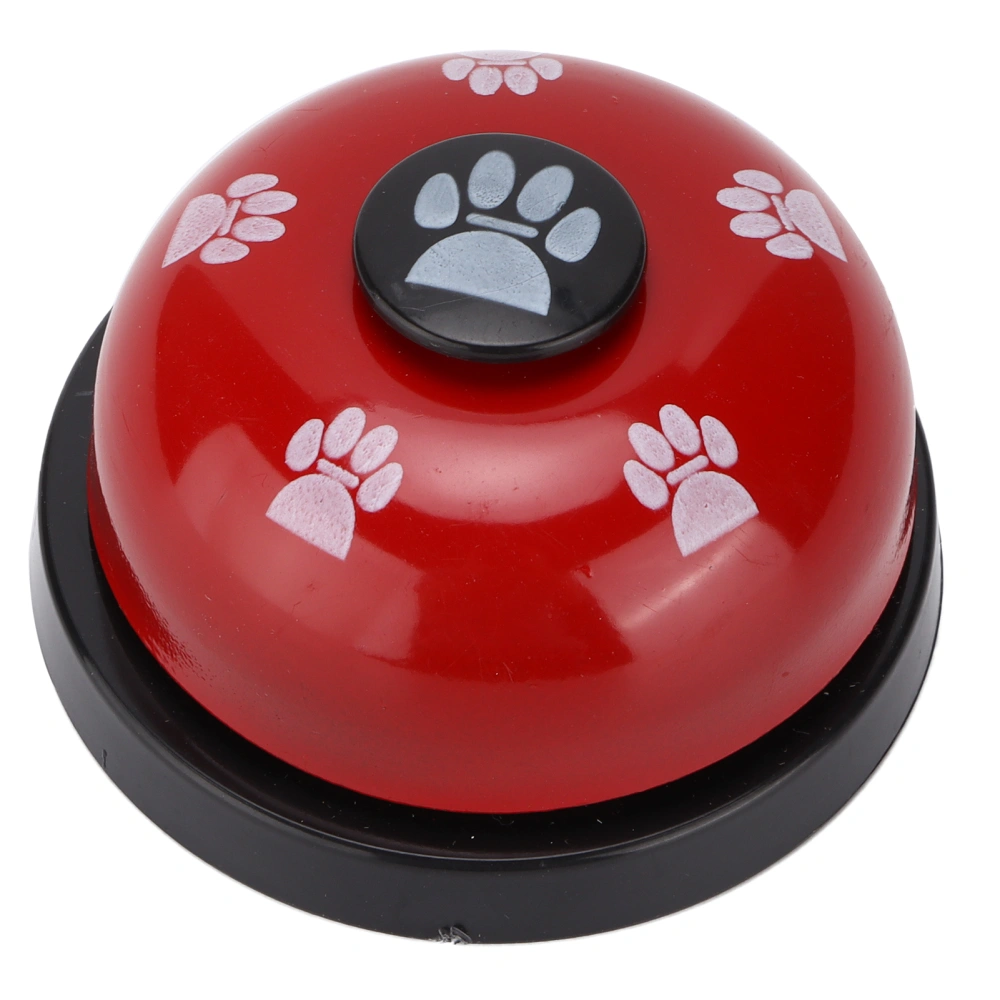 Pet Training Bell Portable Interactive Educational Dog Cat Bells Toys for Pet Training and CommunicationBlack Base and Red Cover