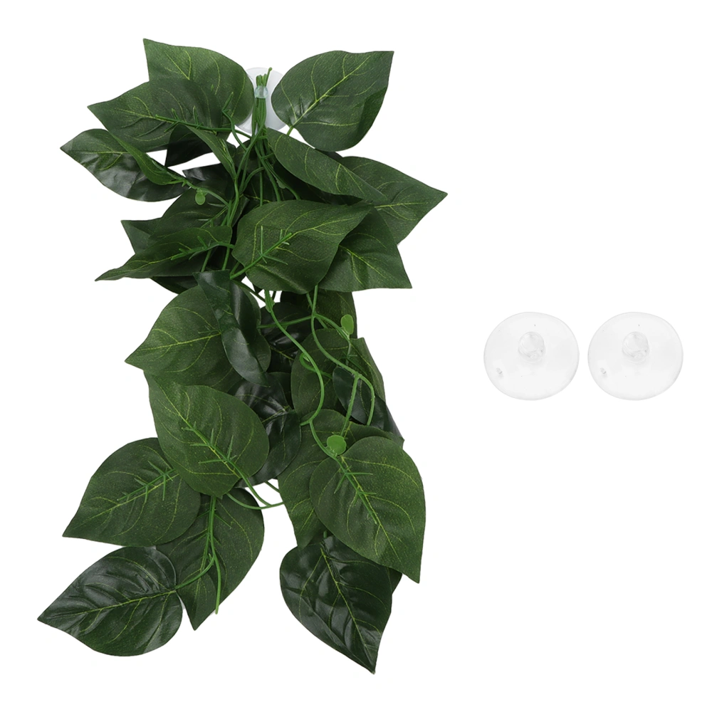 Reptile Simulation Plant Decorative Landscaping False Vine for Reptile Rainforest BoxNFF‑82 Gold Thread Leaf