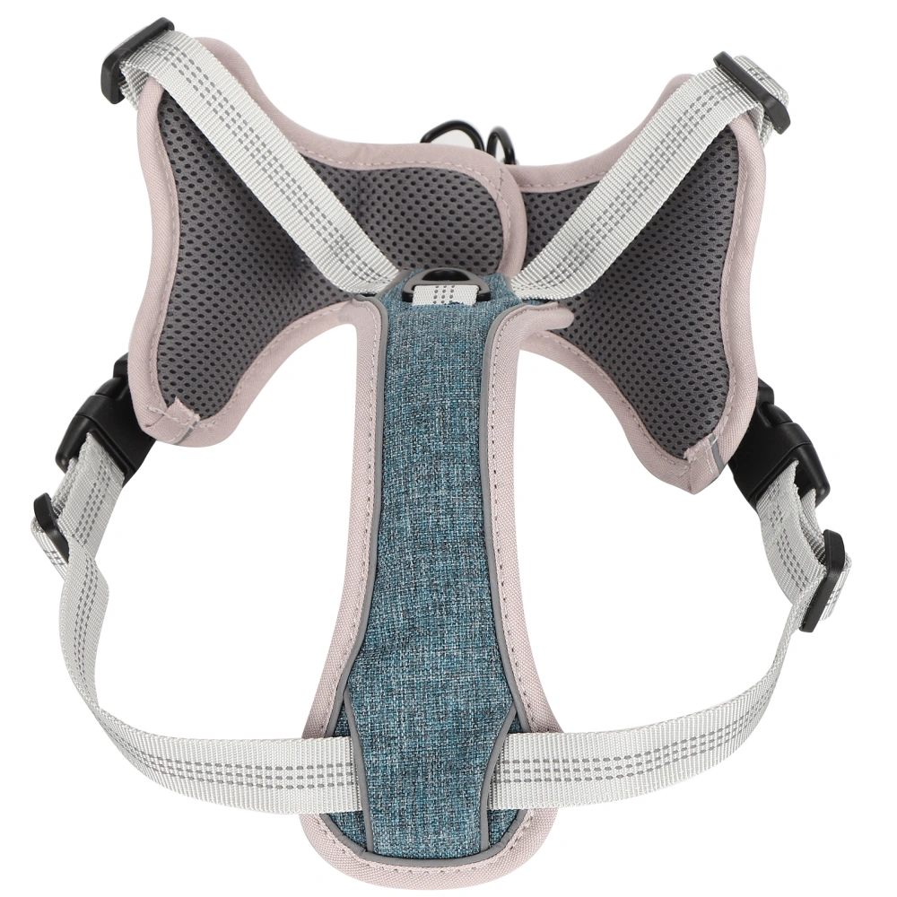 Outdoor Dog Vest Harness Pet Adjustable AntiLost Vest Harness for Large Medium Dog(Blue XXL)