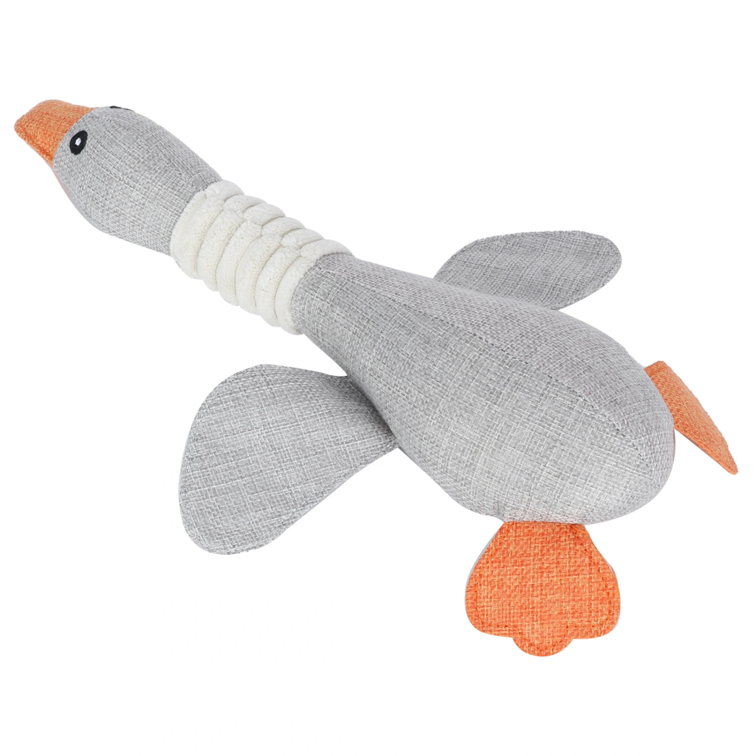 Funny Dog Squeaky Goose Durable Chew Toys Dog Cat Play Interactive Toys Pets SuppliesBeige