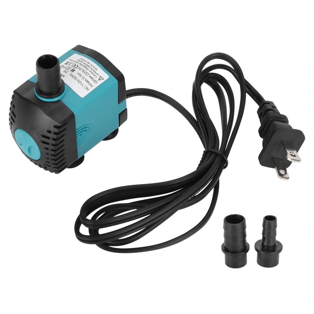 3W Submersible Pump 220L/H 0.5m Lift Low Noise Water Pump for Fish Tank Aquarium US Plug 110V