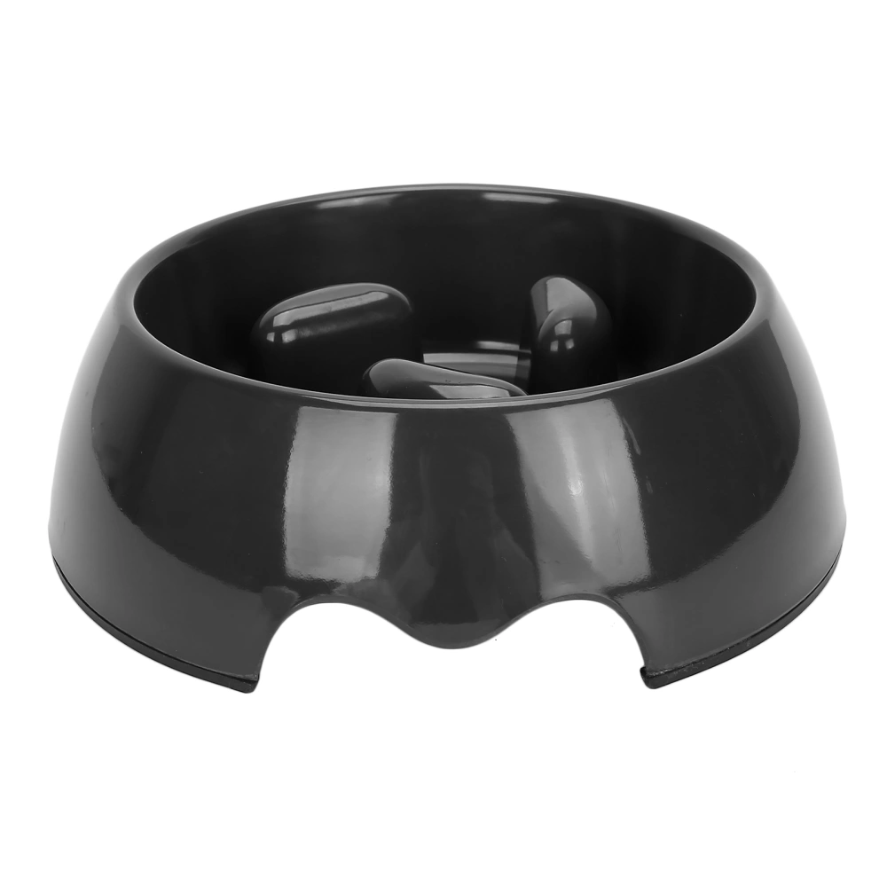 Slow Eating Pet Bowl Cat Dog AntiChoking Food Feeder Container Interactive Feeding Bowl(M Black)