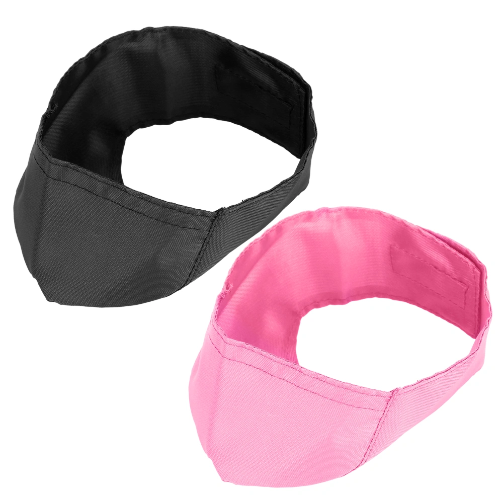 2pcs Pet Cat Muzzle Breathable Nylon Fabric AntiBiting Cat Face Guard for Bathing Surgery(Black Pink M 2.5 5 kg 5.5 11lb)