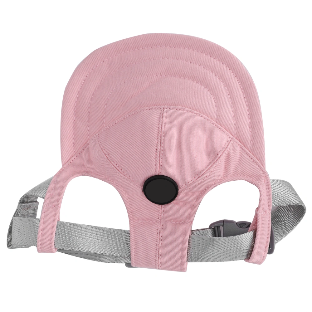 Dog Sunhat Baseball Cap Adjustable Chin Strap Cotton Fabric Pet Sun Protection SuppliesPink S