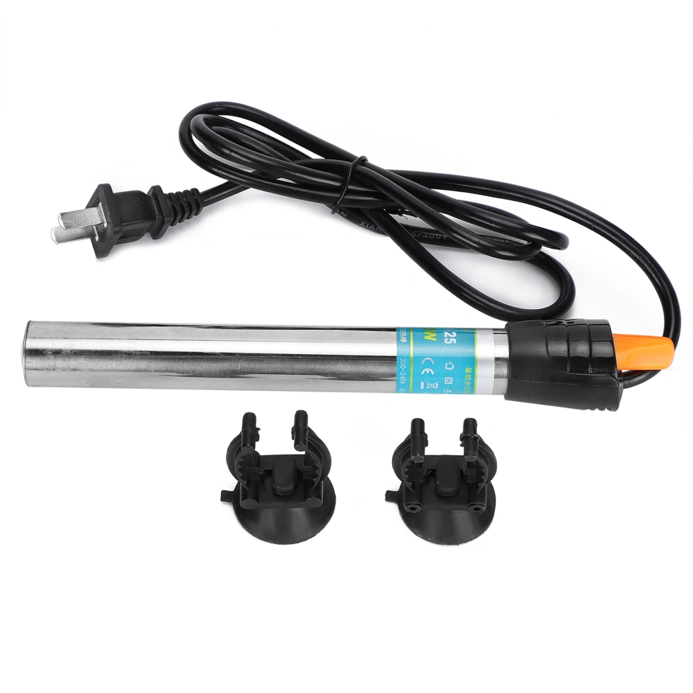 220‑240V Submersible Aquarium Heater Stainless Steel Adjustable Fish Tank Heater25W