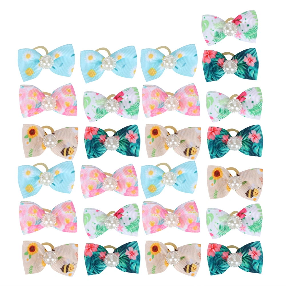 25pcs Pet Hair Bows Mixed Styles Pet Cat Puppy Small Dog Grooming Accessories