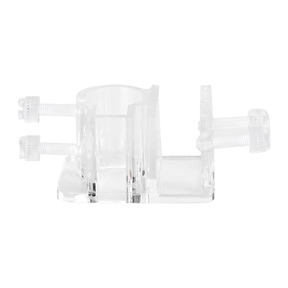 High Transparent Acrylic in and out Water Pipe Fixation Clamp Single Hole for Fish Tank Aquarium26mm