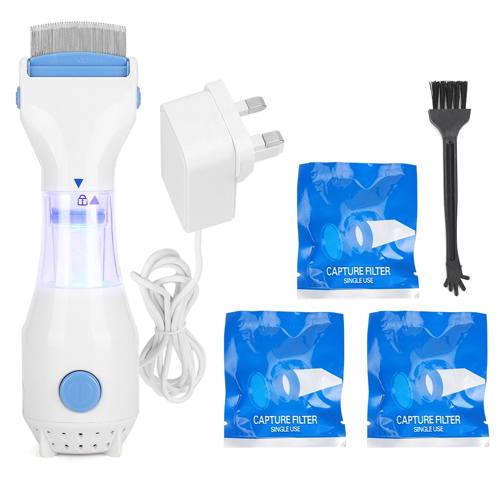 Pets Electric Remove Lice Cleaner Comb Capture Fleas Physical Cleaning Supplies UK Plug 100‑230V