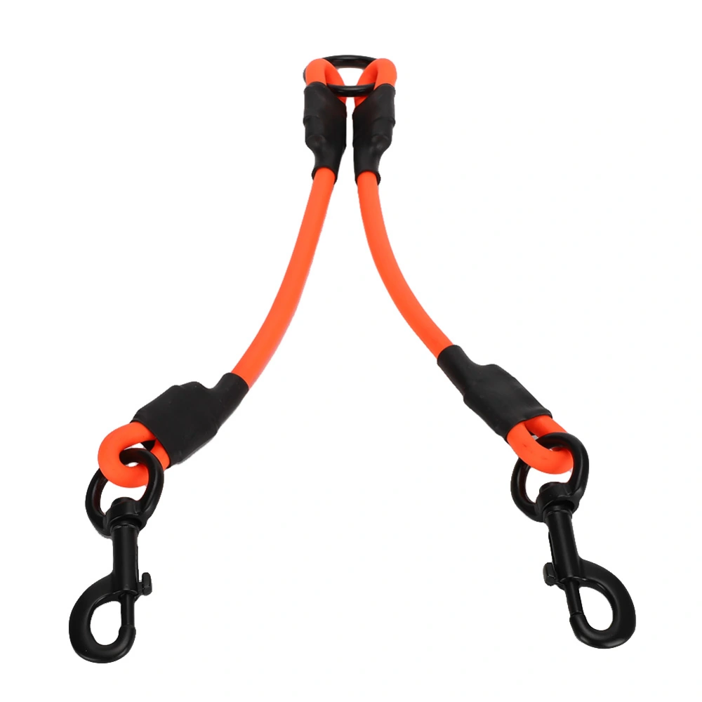 Pet Dog Leash PVC Waterproof Double Chain Leashes for Dog Outdoor Walking Training(Orange Diameter: 8mm 0.3 in; Length: 25 cm 9.8 in)