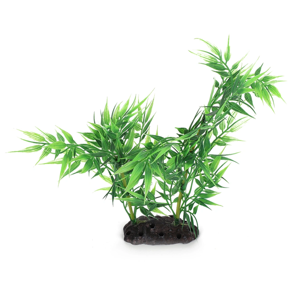 Aquatic Artificial Water Plant Grass Underwater Fake Fish Tank Plant Aquarium DecorationSmall Bamboo Green