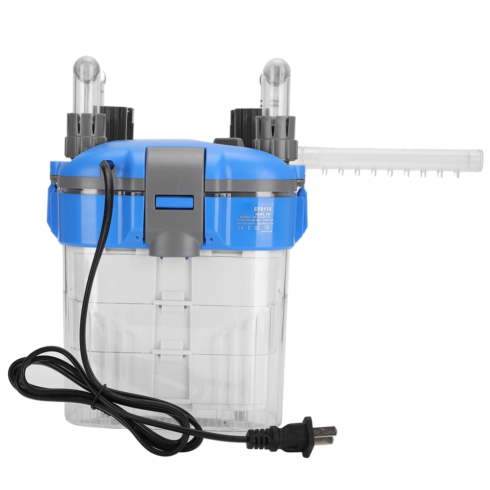 Fish Tank Aquarium Wall-Mounted Filter Vat Outer Filtration Equipment Small Filter Bucket CN 220-240V