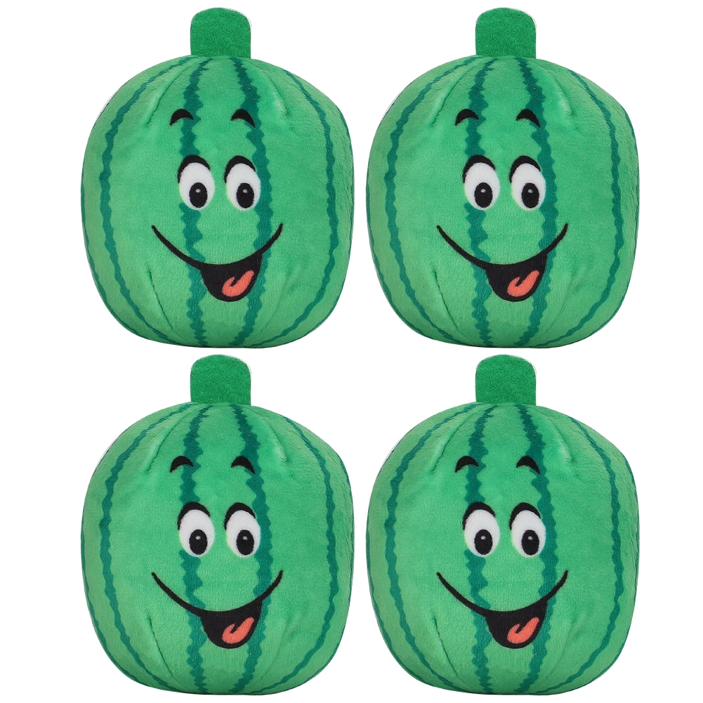 4Pcs Pet Soft Plush Watermelon Toy Dogs Cat Squeak Chew Toys Interactive Relieve Boredom Pet Supplies