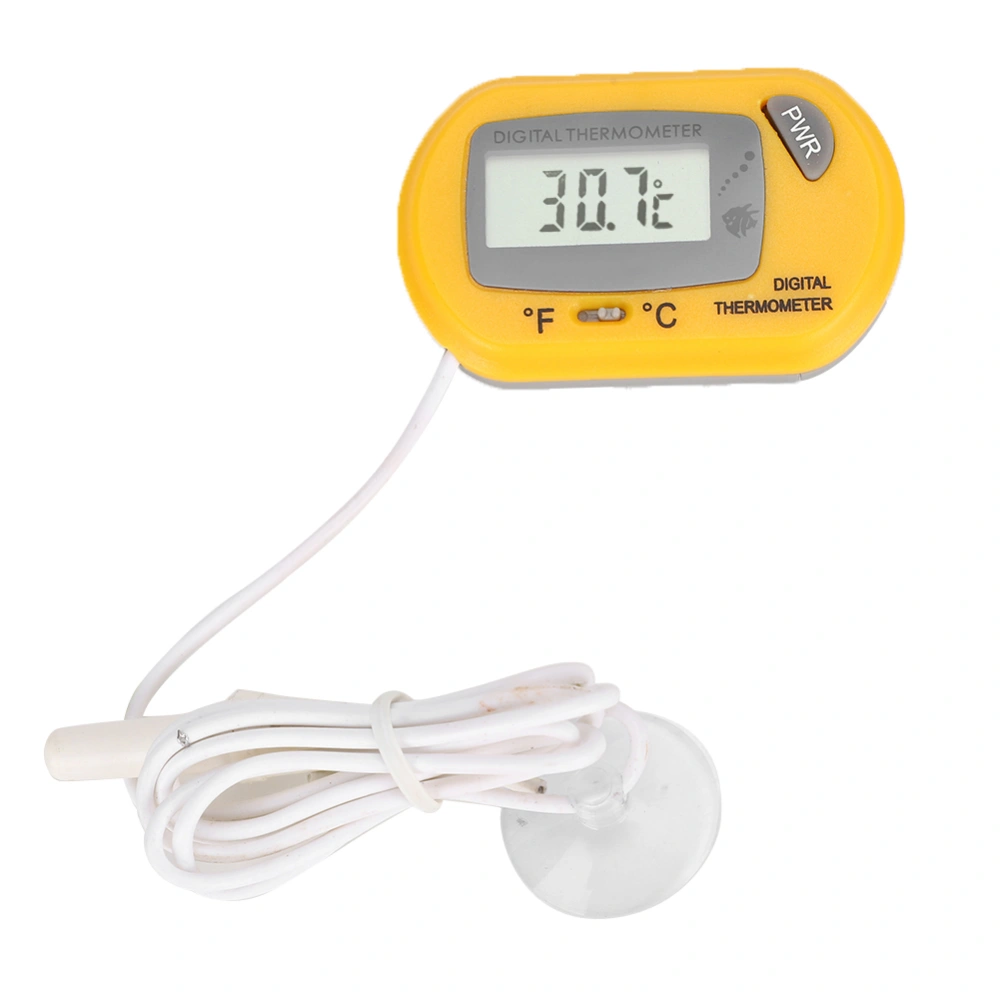 Digital LCD Sensor Aquarium Water Thermometer Controller Wired Fish Tank Accessoriesyellow