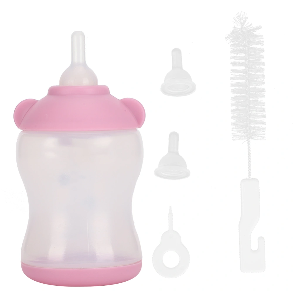 Dog Cat Newborn Small Pet Safety Feeding Water Bottles Nursing Set Supply Easy Cleaningpink