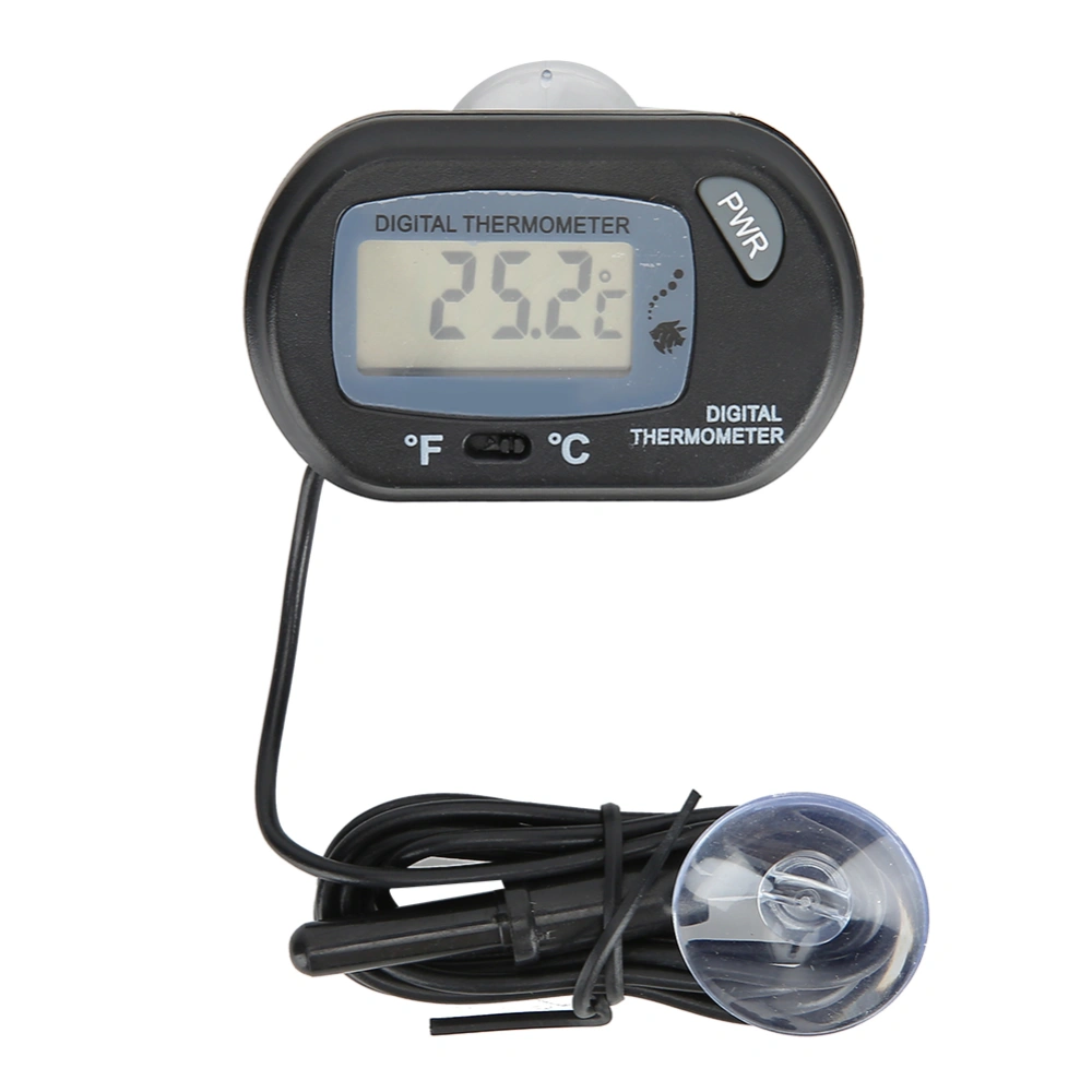 Aquarium Probe Figure Electronic Water Thermometer with Suction Cup for Fish Tank