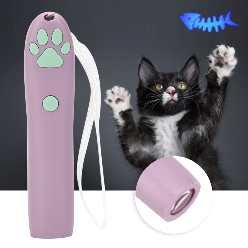 Pet Cat Claw Print Teaser Toy Projector Pen for Pet Playing Interactive Funny Exercise Training ToysPurple