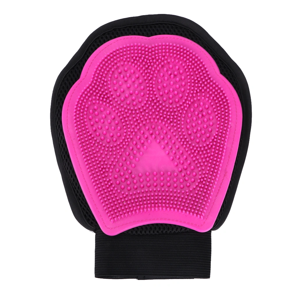 1PCS Pet Dog Cat Breathable Massage Glove Grooming Hair Comb Cleaning Bath BrushPink