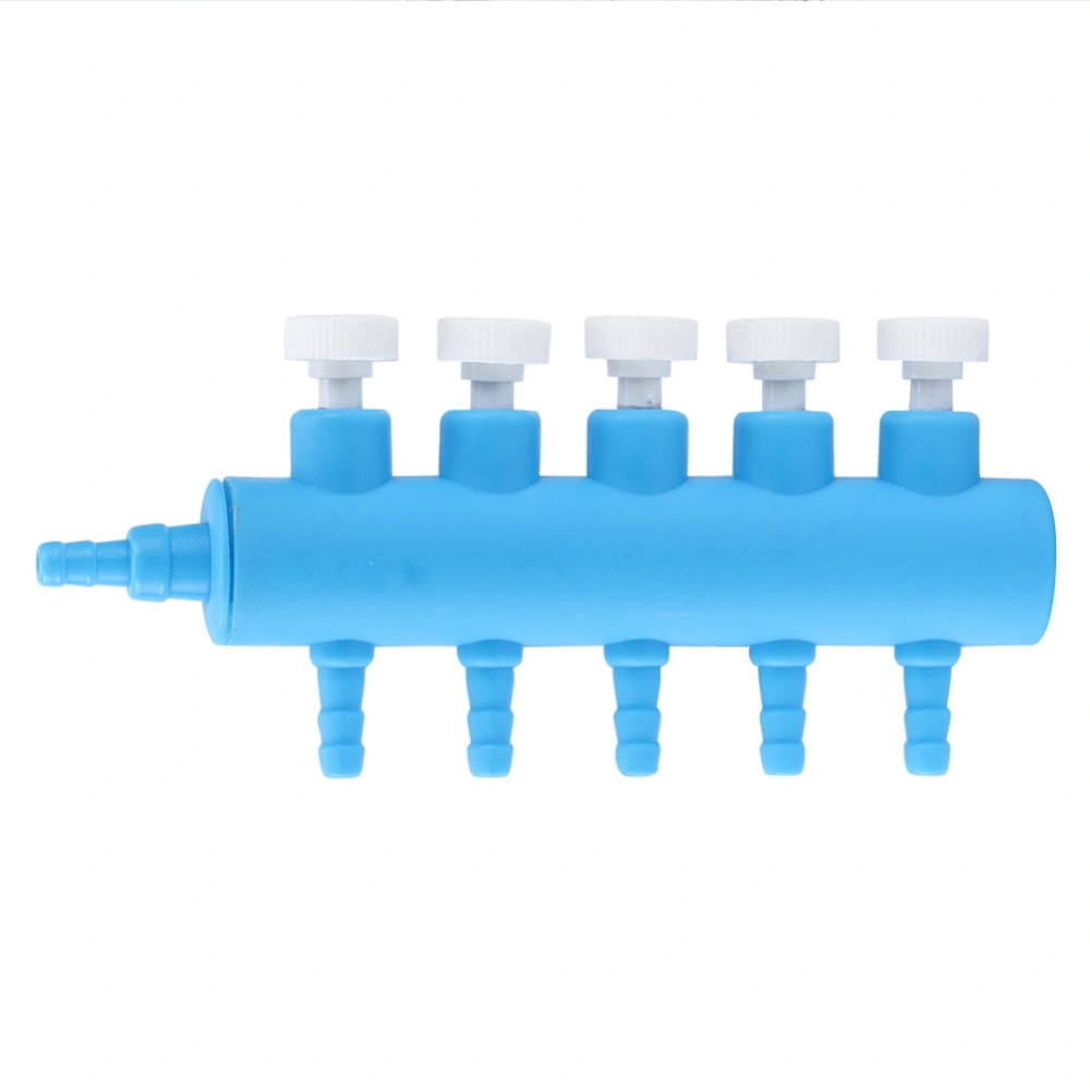 Plastic Aquarium Water Tube Volume Control Valve Connector Fish Tank Air Splitter Oxygen Pump Accessory5 Way