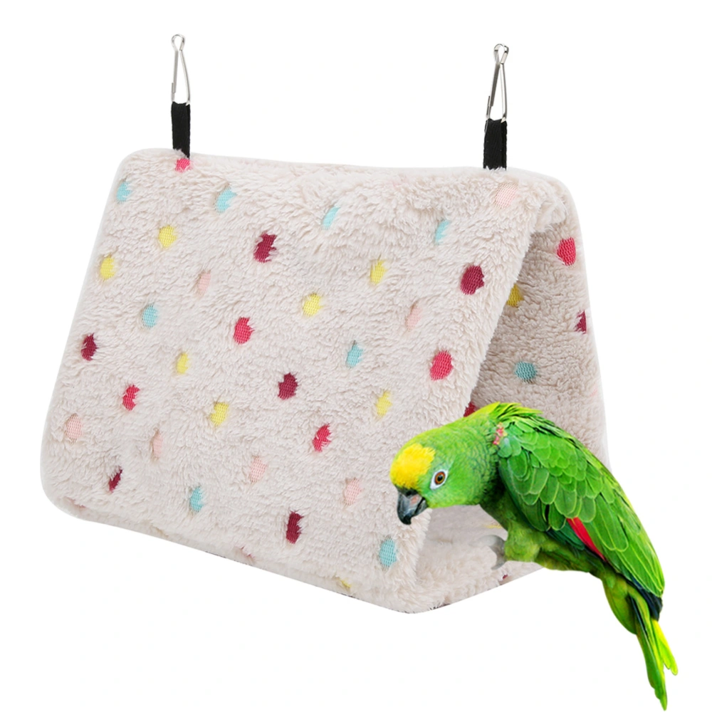 Plush Hamster Hammock Warm Hanging Nest for Small Pets Parrots Myna Sugar Glider BirdsM