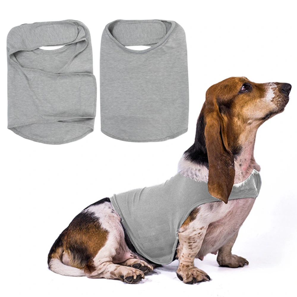 Pet Dog Anti Anxiety Jacket Keep Calm Stress Relief Clothes with Hook&amp;loop Back Reflective Design(S )