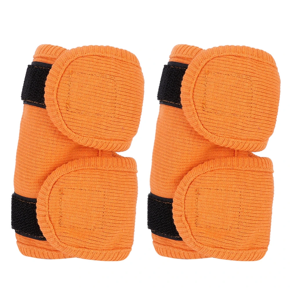 2pcs Dog Cat Leg Brace Elbow Protector Warm Knee Pads Surgery Wound Leggings GuardOrange M