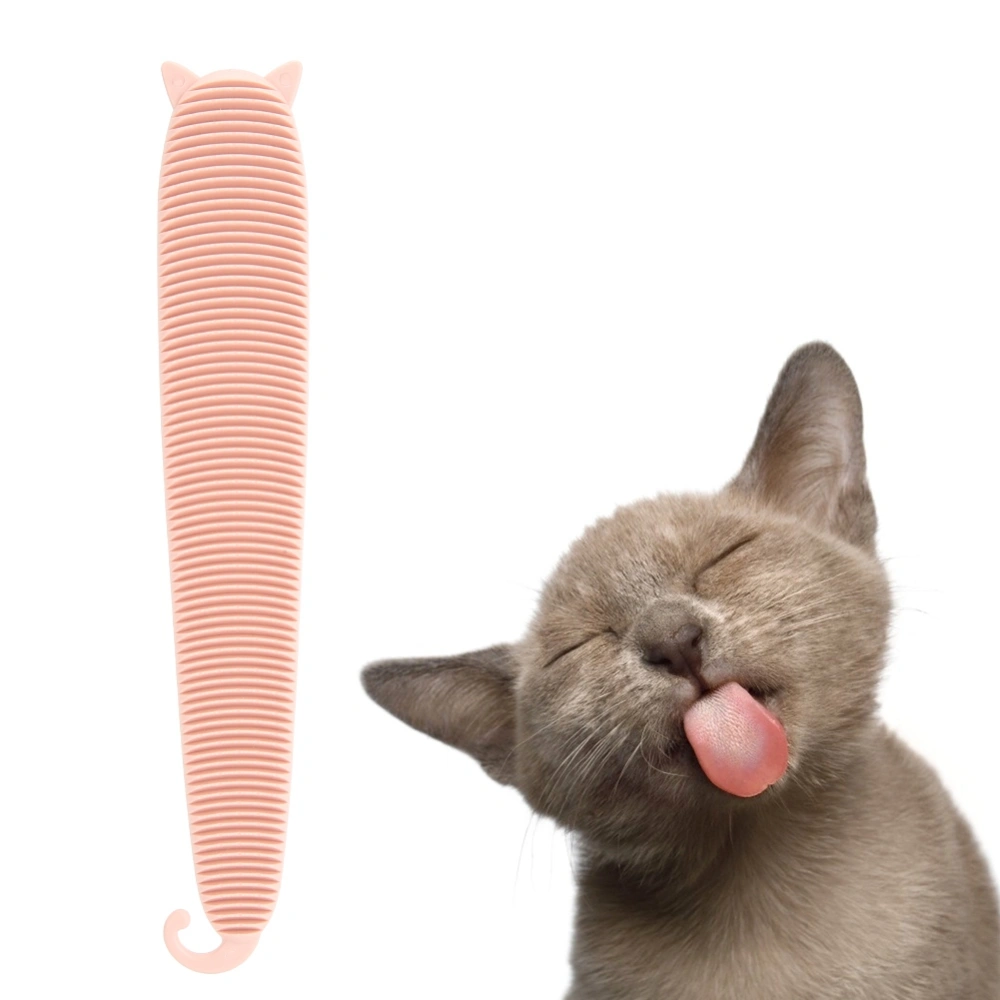 ABS Pet Cat Hair Tongue Comb Clean Massage Experience Grooming Tool Supplypink