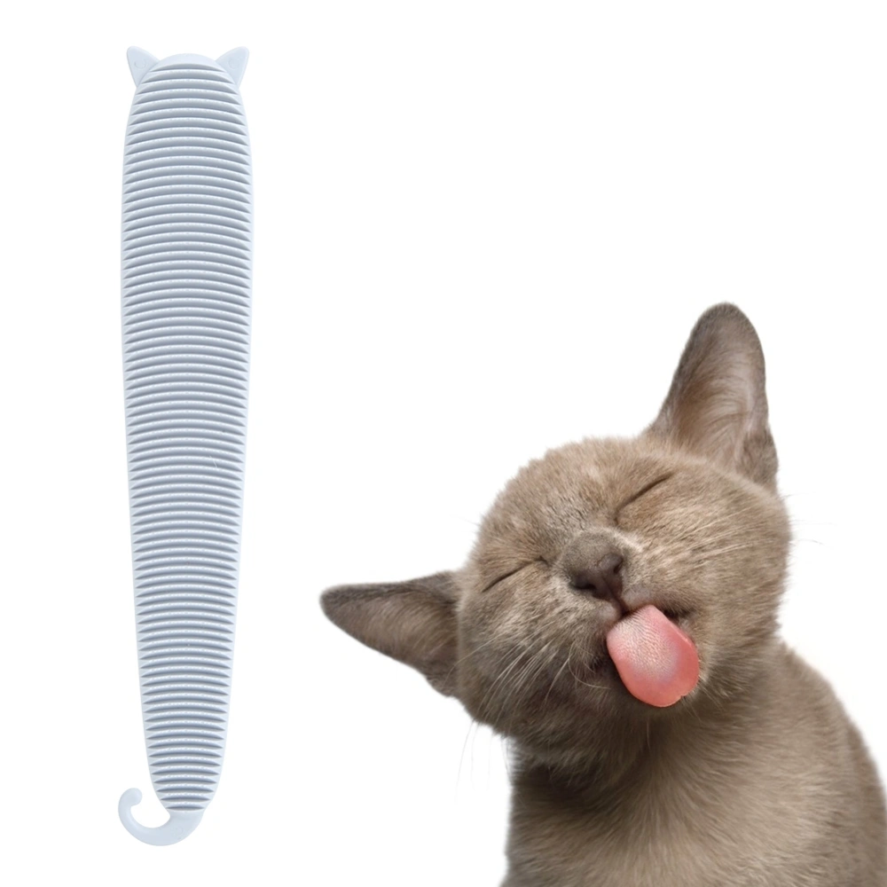 ABS Pet Cat Hair Tongue Comb Clean Massage Experience Grooming Tool Supplygray