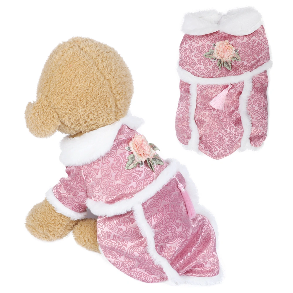 Cotton Winter Cute Chinese Style Tang Suit Dog Clothes for Small Dogs Puppy Coat Clothing Outfit