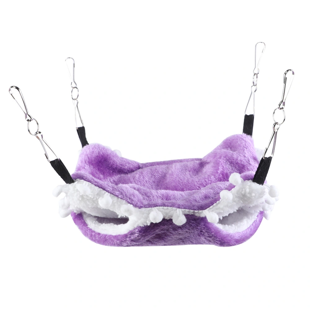 Purple Hamster Squirrel Hanging Hammock Winter Warm Pet Nest Sleeping Bed Cave CageL