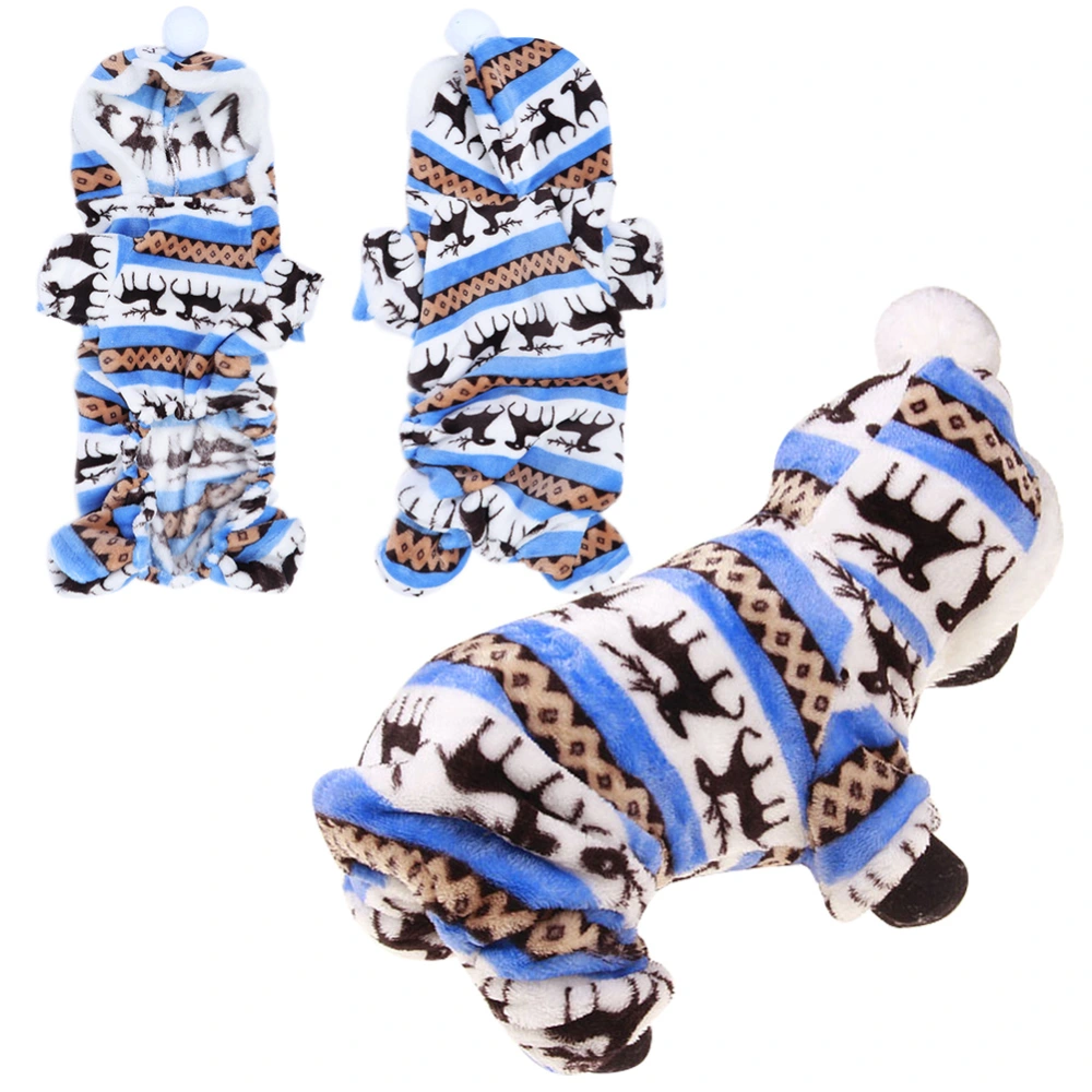 Autumn Winter Soft Plush Dog Clothes Hoodies for Small Dogs Puppy Overall Clothing Outfit