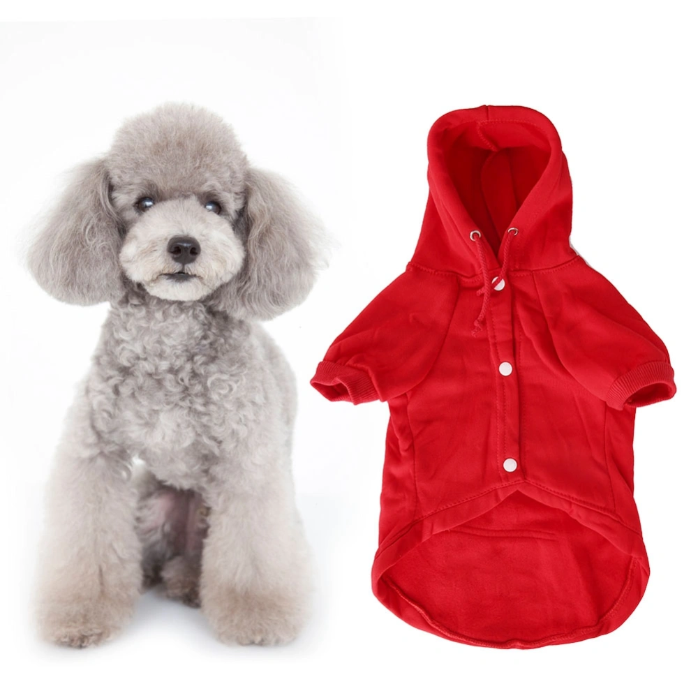 Cotton Winter Cute Red Dog Clothes Hoodies for Small Dogs Puppy Jacket Clothing Outfit