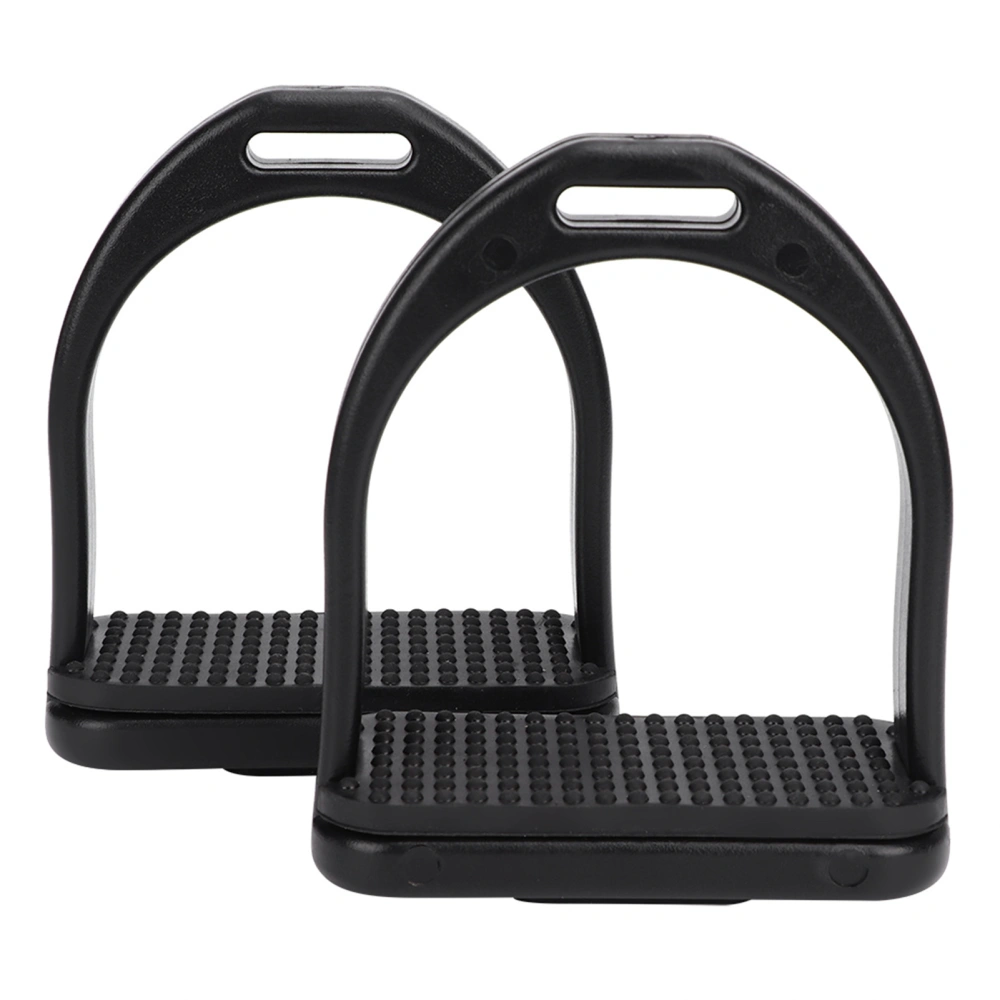 2 Pcs High Strength Plastics Stirrups with Black Non-slip Rubber Pad Horse Tool Accessories(small )