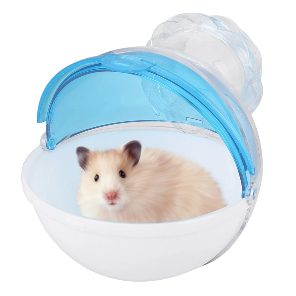 Acrylic Small Pet Animal Cage External Bathroom Toilet House for Hamster Guinea Pig BathingBlue