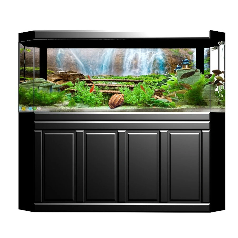 Background Poster Decorative Painting PVC Sticker Landscape Image for Aquarium Fish Tank61x41cm